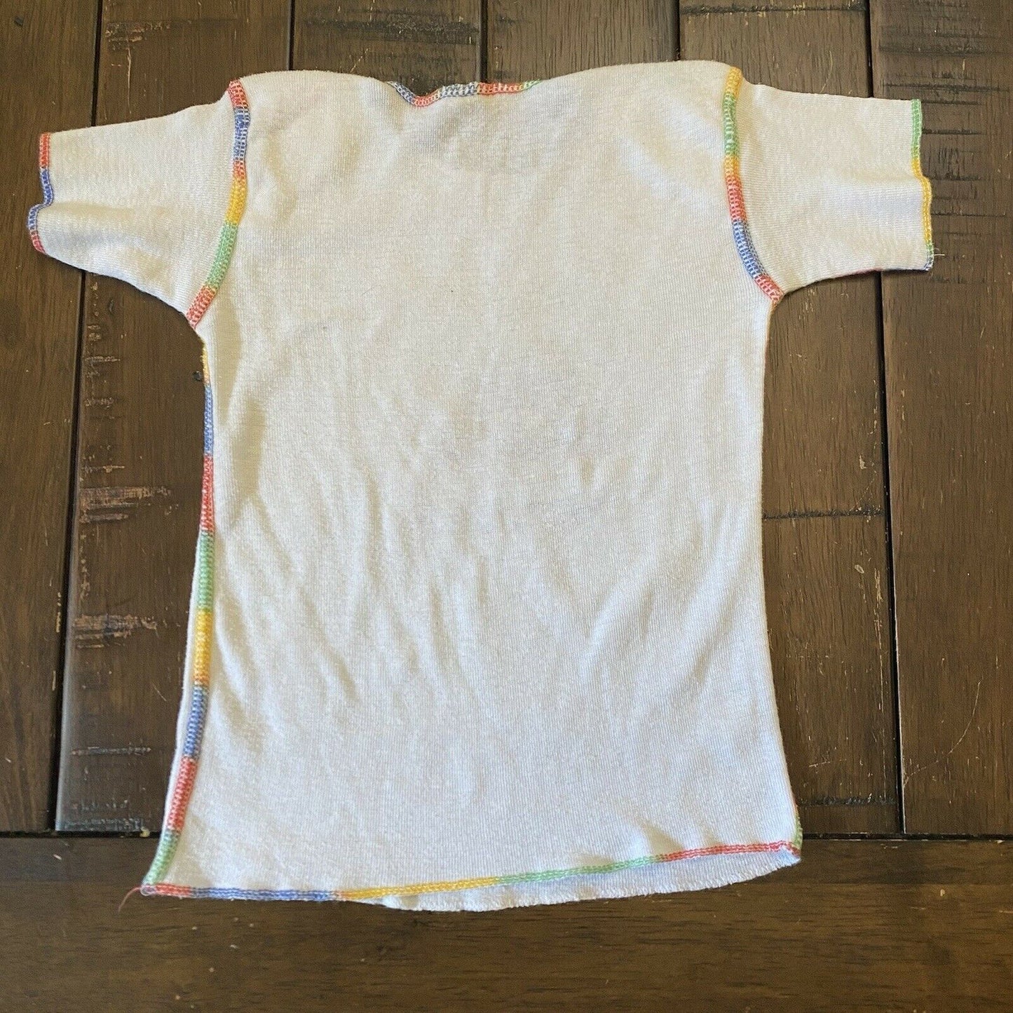 1980s Mud Island Memphis Baby T-Shirt, Size 18-24m, Kids Rainbow Stitch