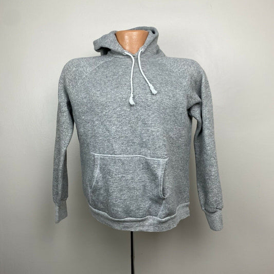 1970s Gray Tri-Blend Hooded Sweatshirt, Sears, Size Small, Pullover Hoodie