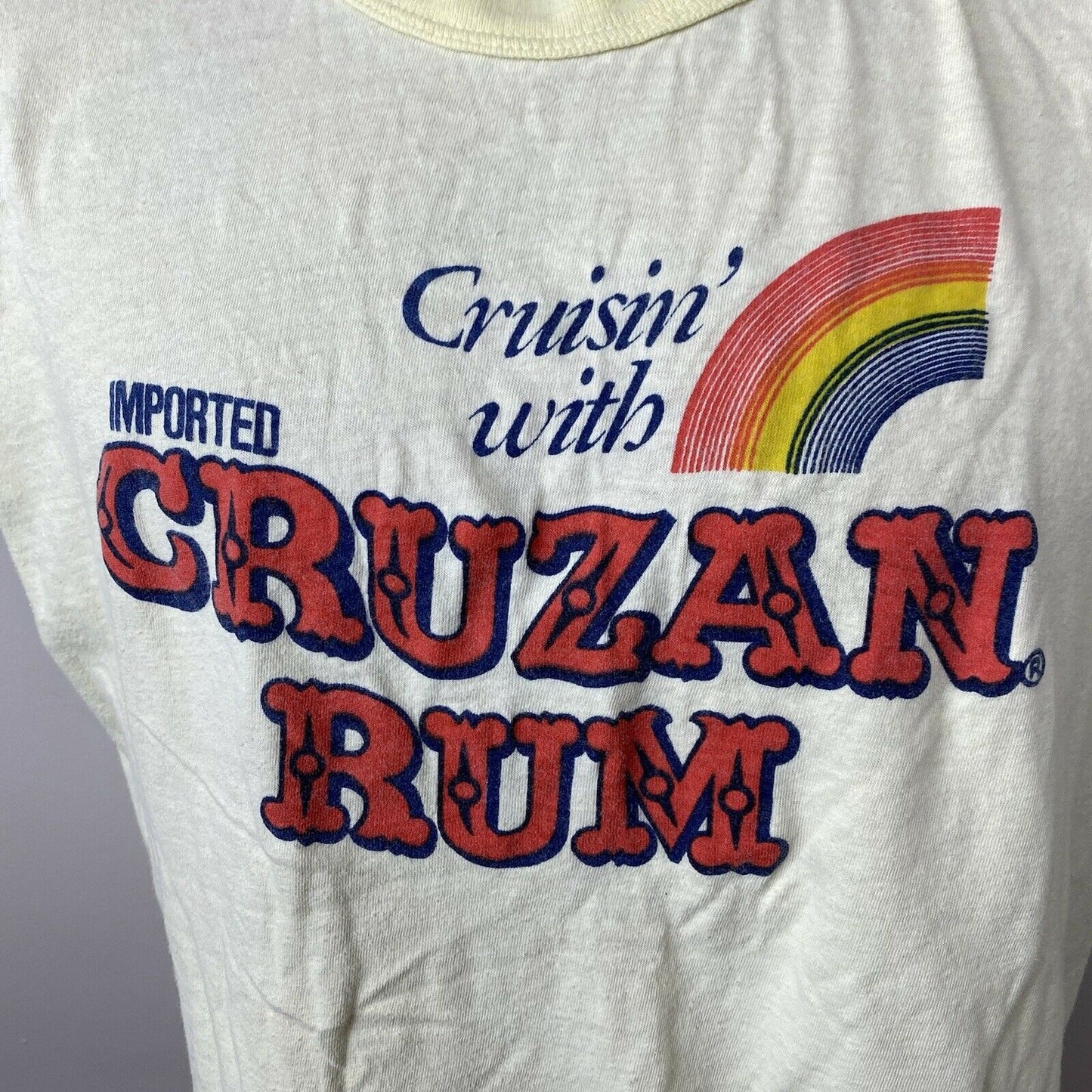 1970s Cruzan Rum Promo T-Shirt, Size Medium, Cruisin' With Cruzan