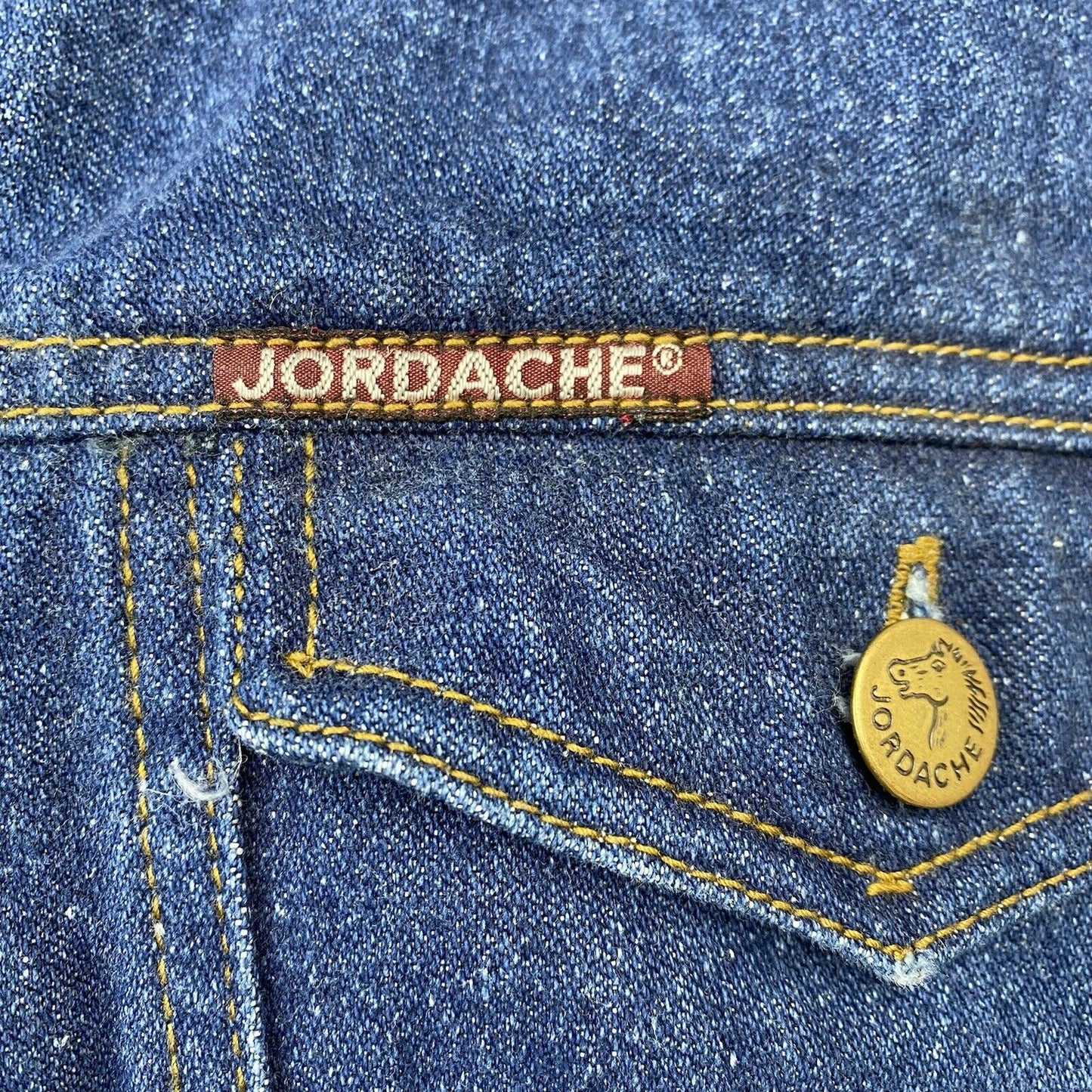 1980s Denim Jacket, Jordache Size S/M, Blue Jean Trucker