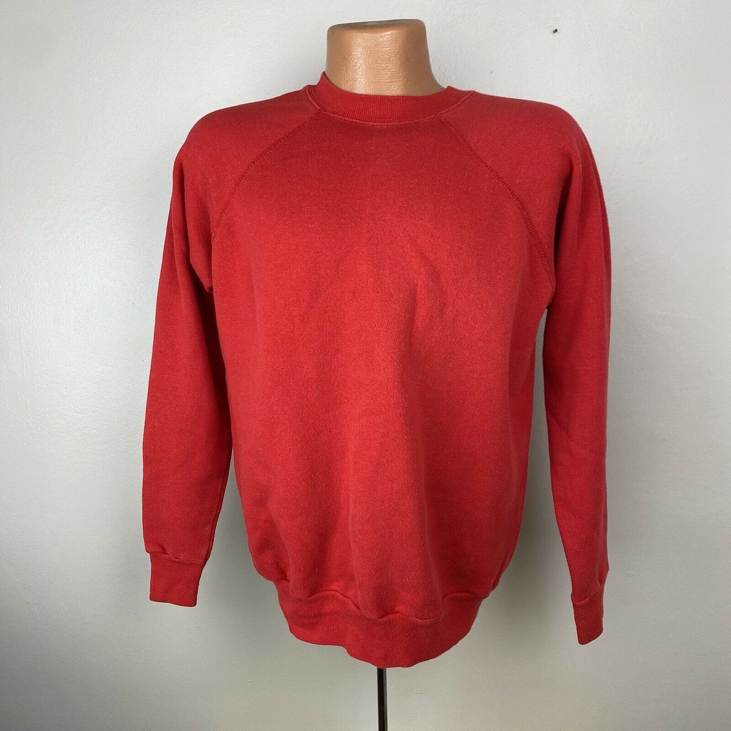 1980s Red Sweatshirt, Pannill Size M/L, Raglan Crewneck Pullover