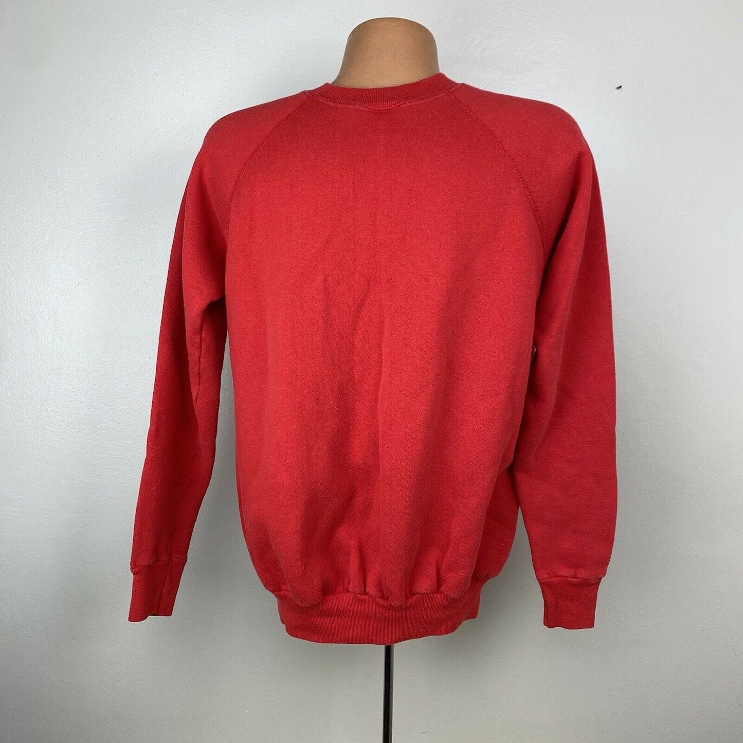 1980s Red Sweatshirt, Pannill Size M/L, Raglan Crewneck Pullover