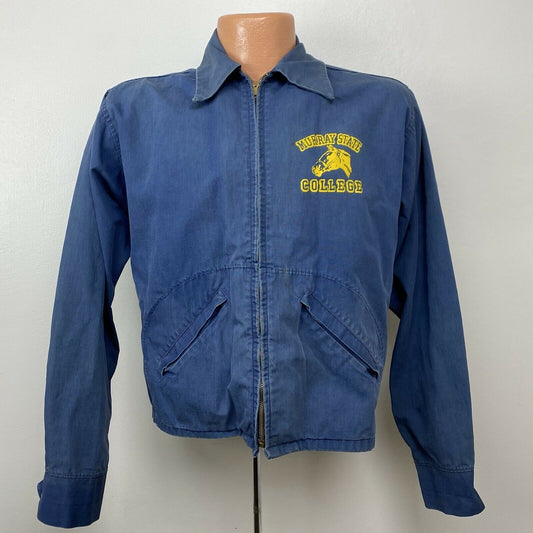 1950s Murray State College Jacket, Size Small, Kentucky University, 50s Flocked Print