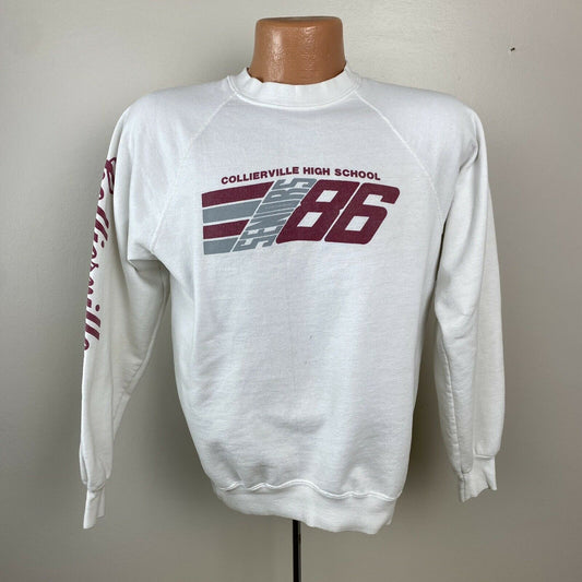 1980s Collierville High School Sweatshirt, 1986 Seniors, Tee Jays Size Medium, Crewneck Pullover