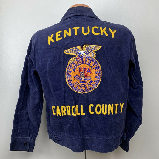 1970s Future Farmers of America Corduroy Jacket, Size 38/Small, FFA, Kentucky Carroll County