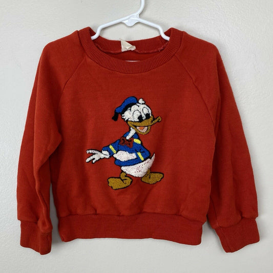 1970s Donald Duck Sweatshirt, Kids Size 4t, Walt Disney
