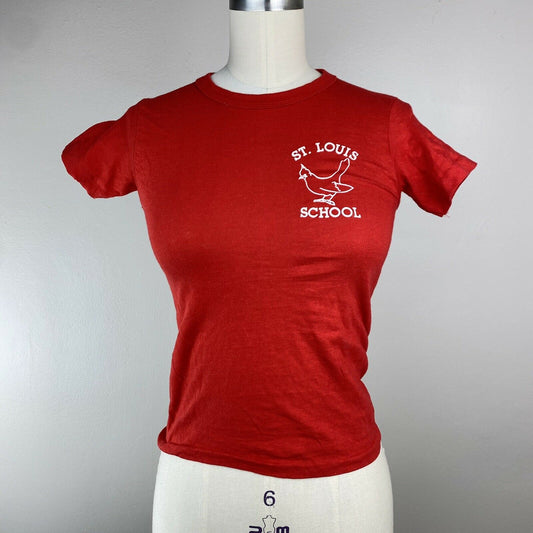 1970s St Louis School T-Shirt, Hanes Youth M 10-12, Kids Size 6/Adult Size XXS, Memphis, St Louis Cardinals