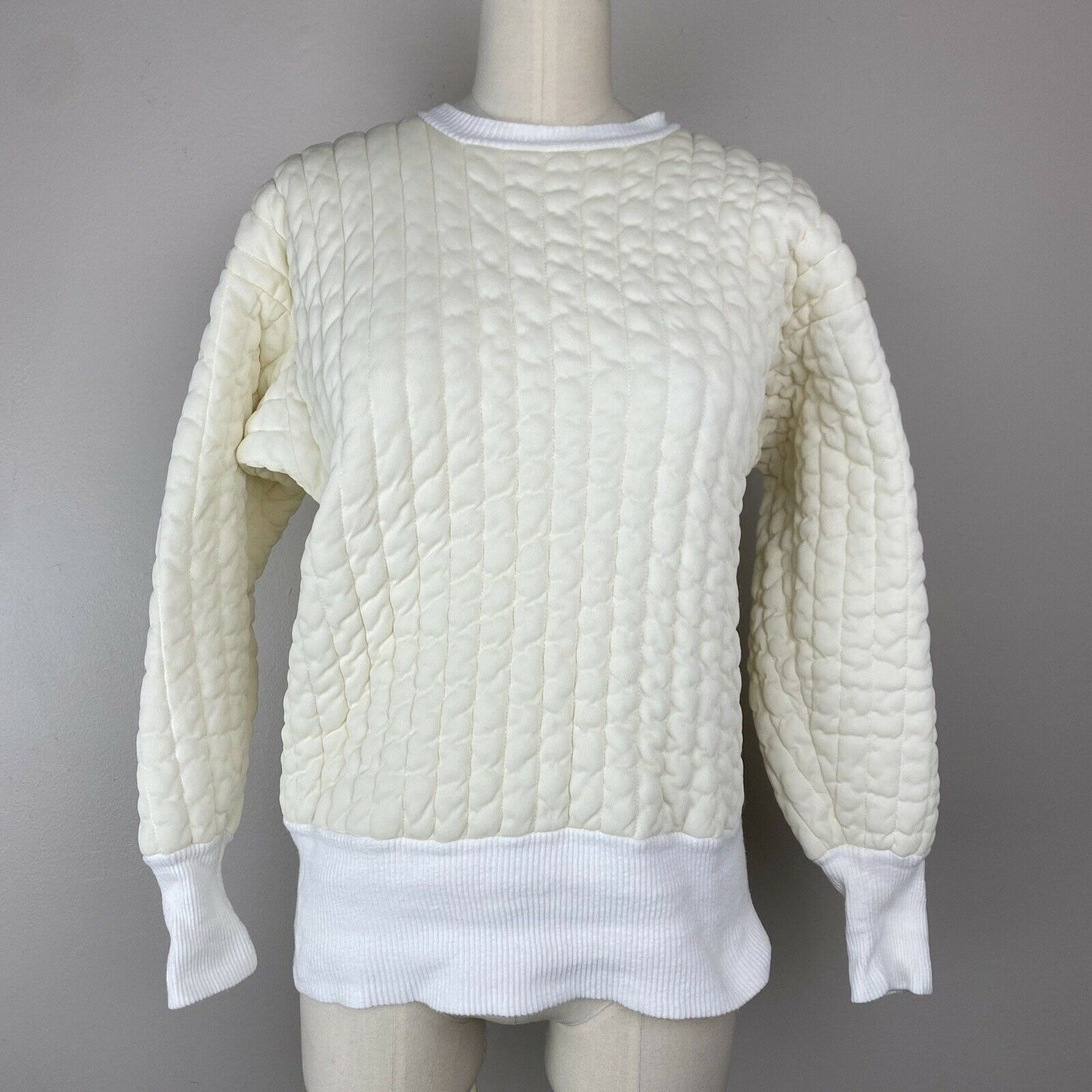 1960s B.V.D. Puffy Thermal Sweatshirt, Size Small, Cloud Shirt, Insulated, Warm Layer