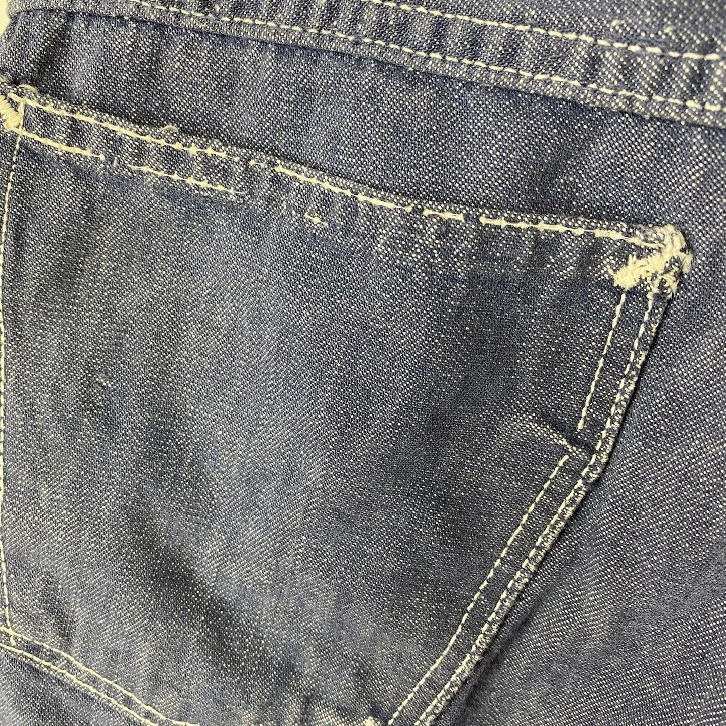 1950s Blue Jean Cut Off Shorts, Farah of Texas Gold Strikes, Size XS, 24” Waist