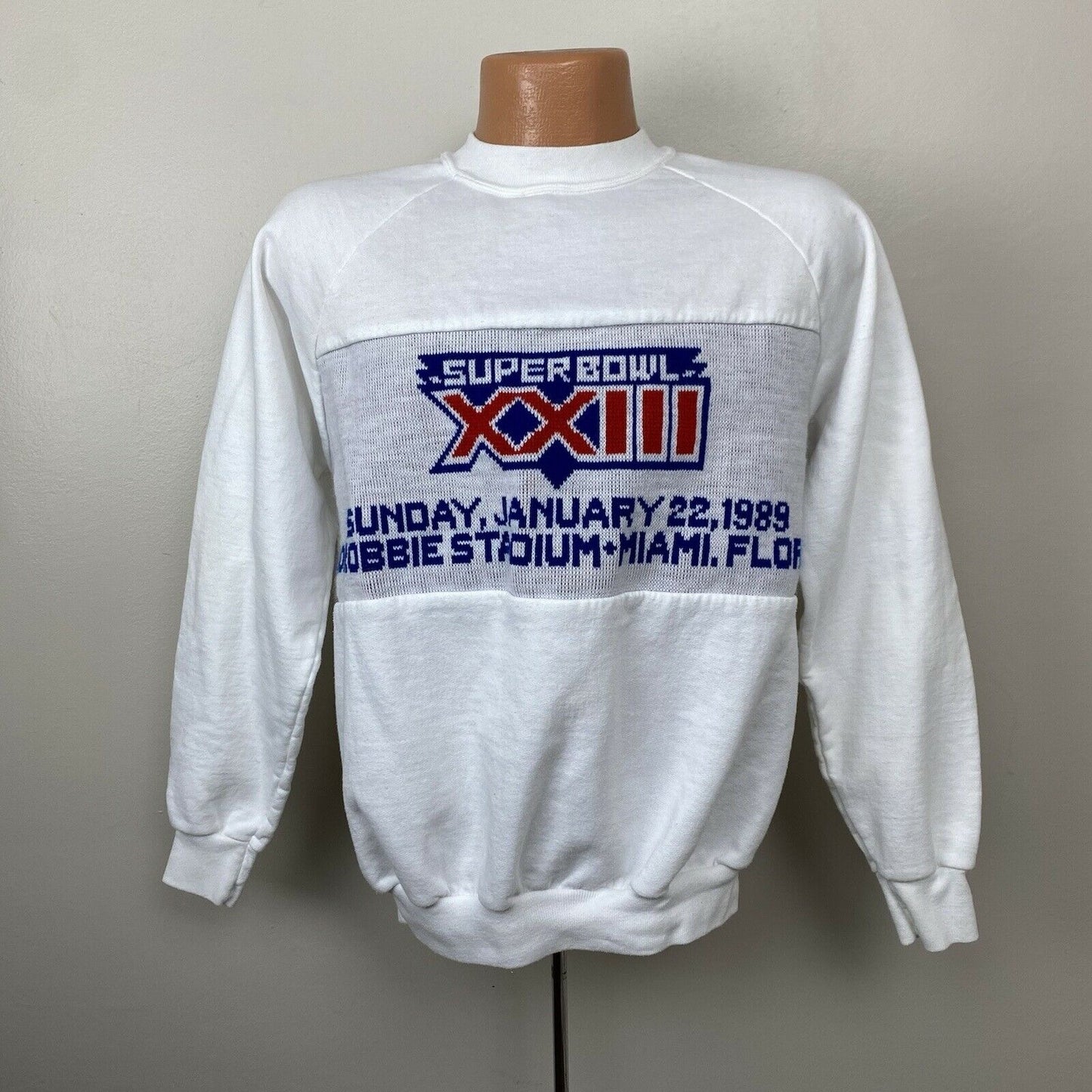 1989 Super Bowl XXIII Sweatshirt, SF 49ers Cincinnati Bengals, 1980s NFL