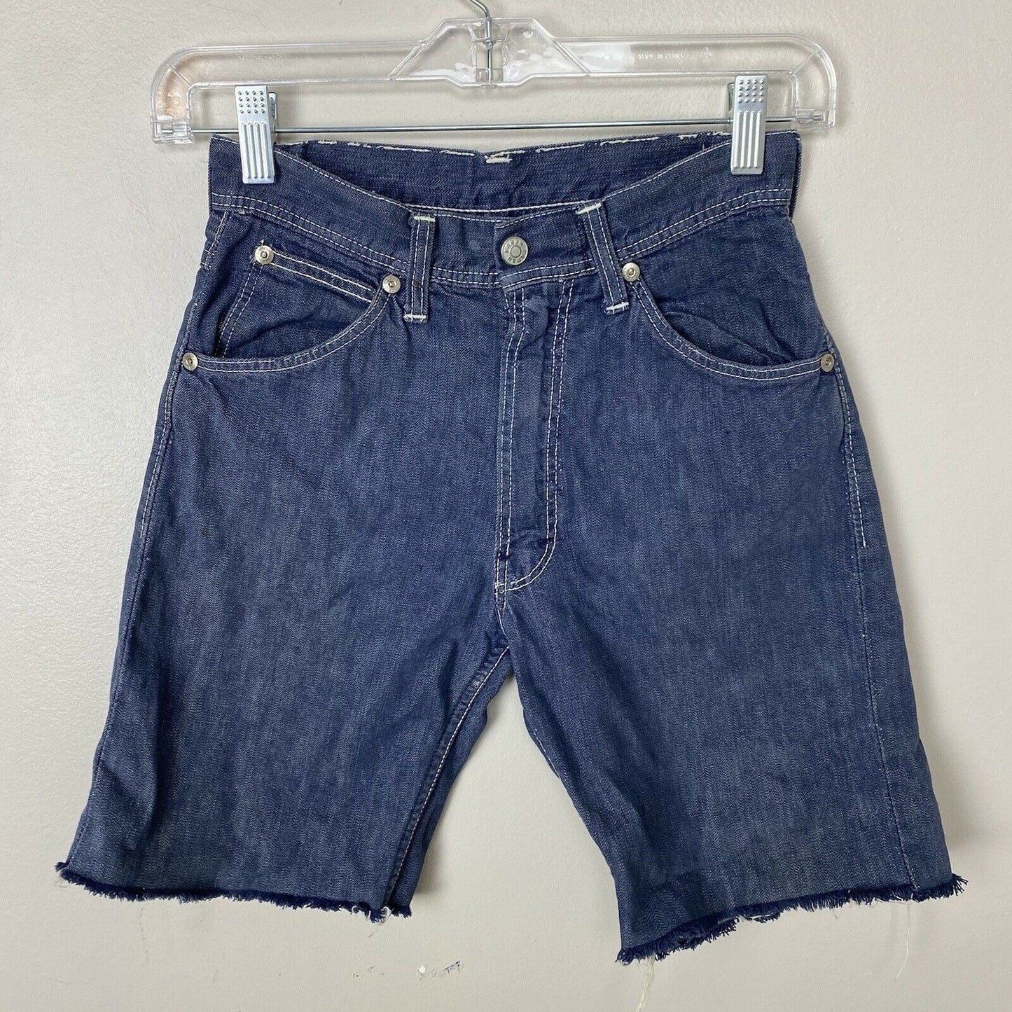 1950s Blue Jean Cut Off Shorts, Farah of Texas Gold Strikes, Size XS, 24” Waist