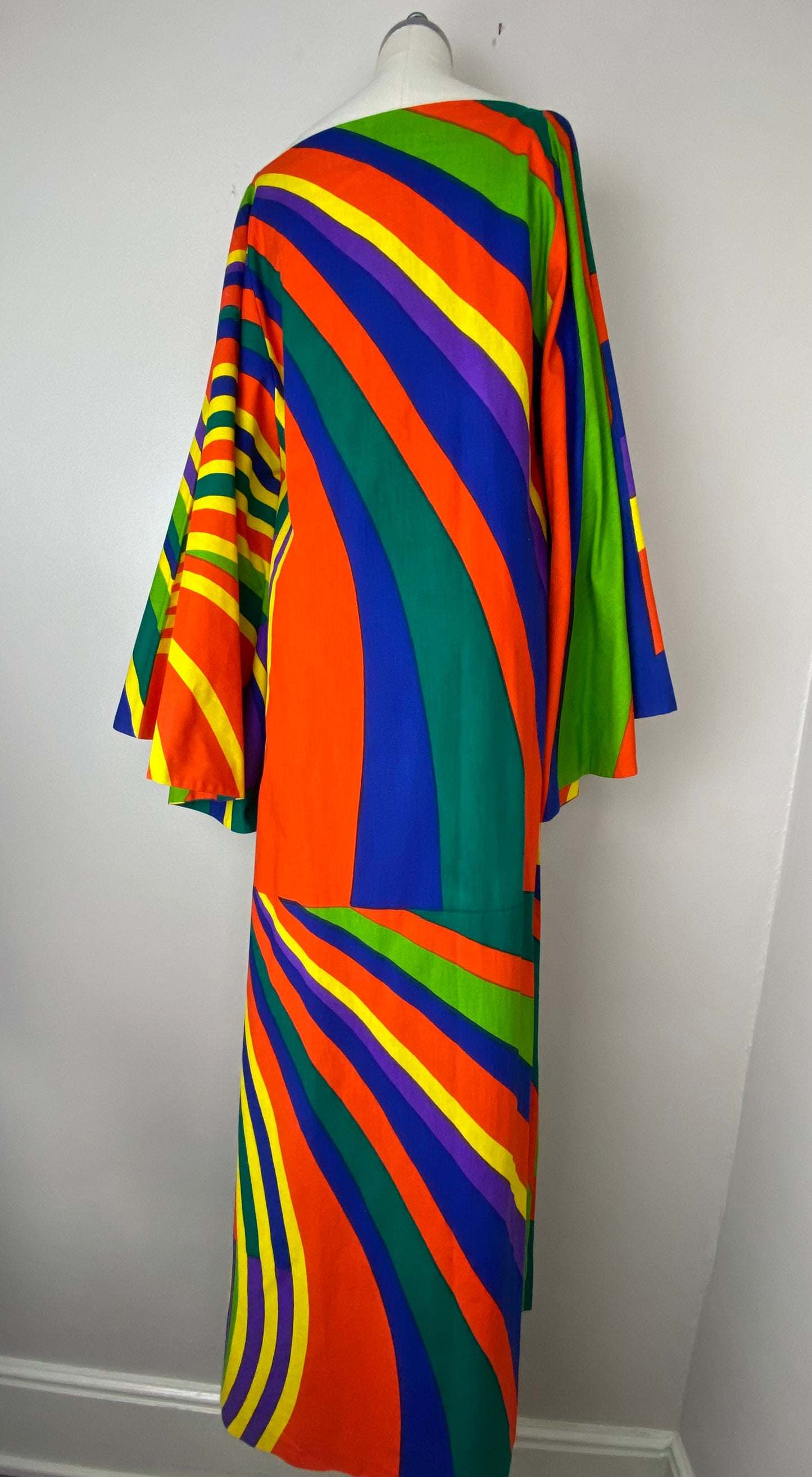 1970s Marimekko Terese Dress, Size S-M, Kangastus Print by Pentti Rinta, Deadstock with Tags Dated 1974