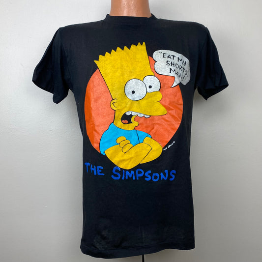 1990s Bart Simpson T-Shirt, 3D Emblem Size Medium, Eat My Shorts