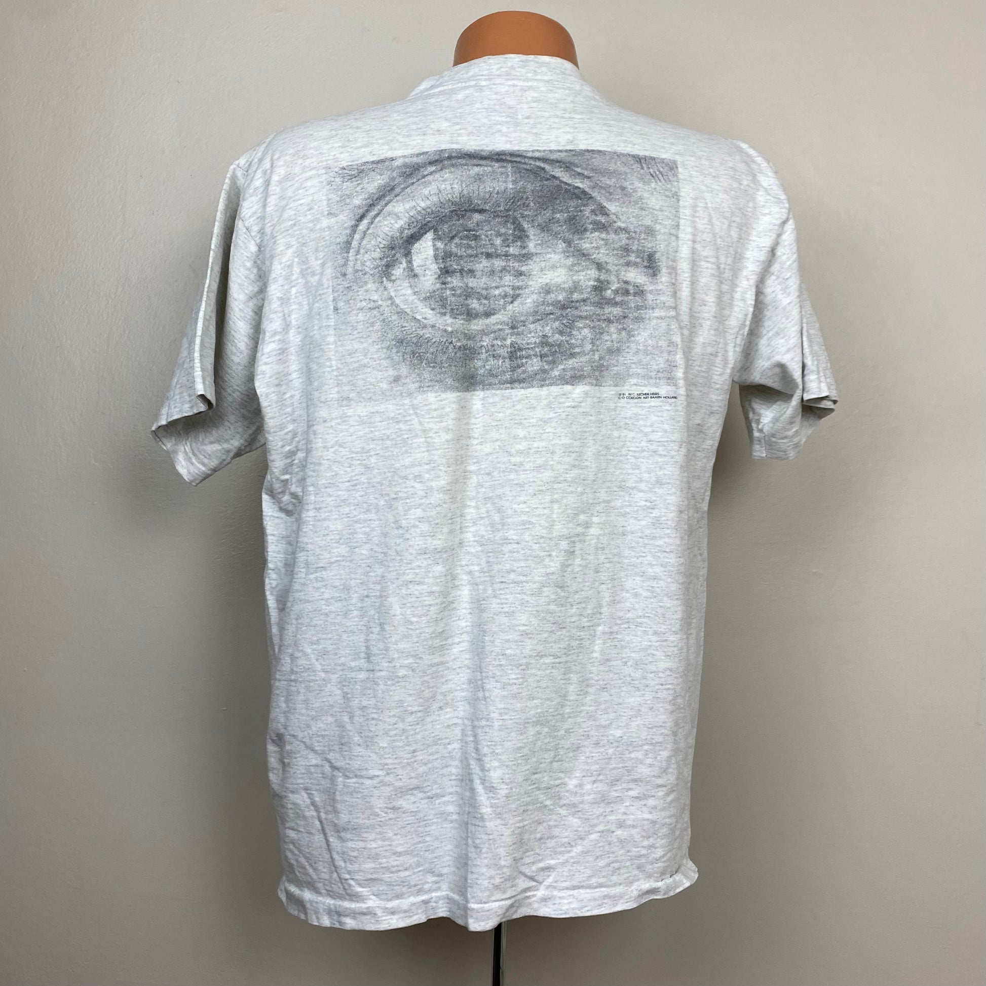 1990s MC Escher Eye T-Shirt, Oneida Size L/XL, 1991 – Proveaux Vintage