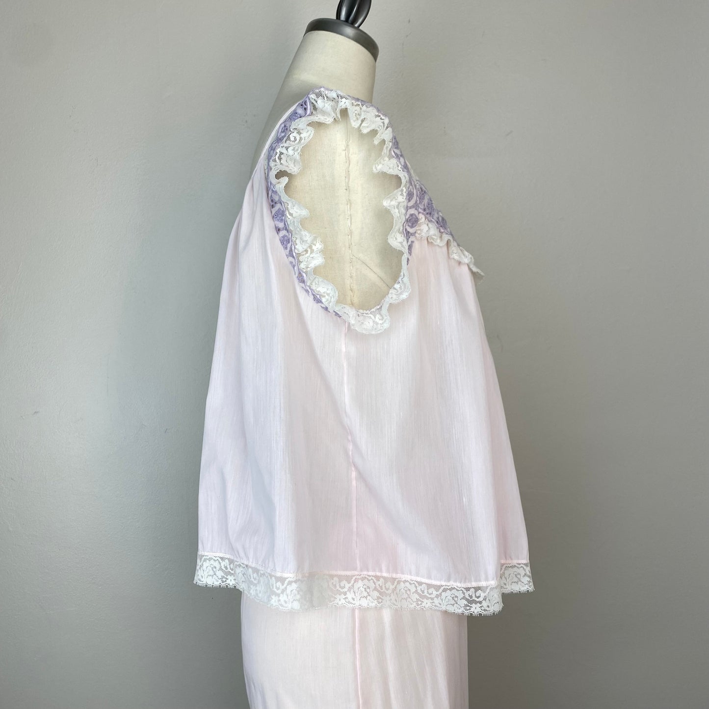 1950s Pastel Pink Pajama Set, Fantasy Lingerie, Size S/M