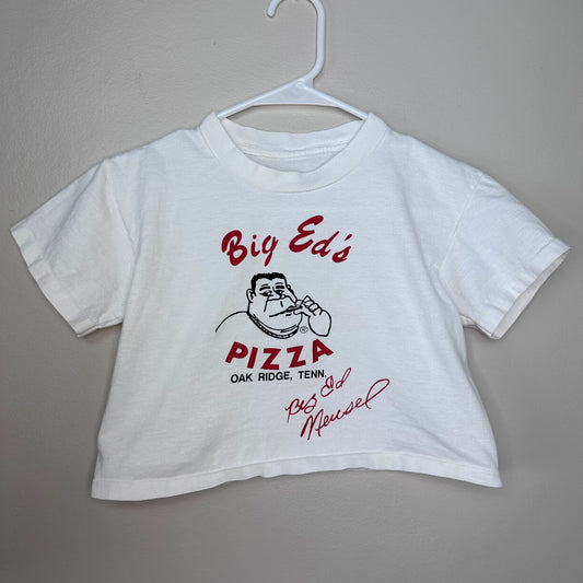 1980s Big Ed’s Pizza Cropped T-Shirt, Kids 10/12, Adult XS