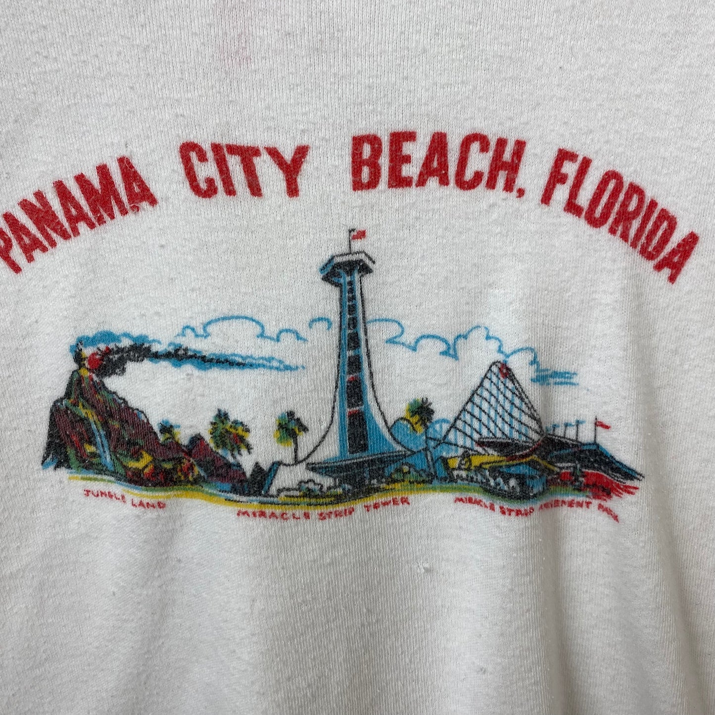 1960s Panama City Beach T-Shirt, Kids Size 8-10/Adult Size XS