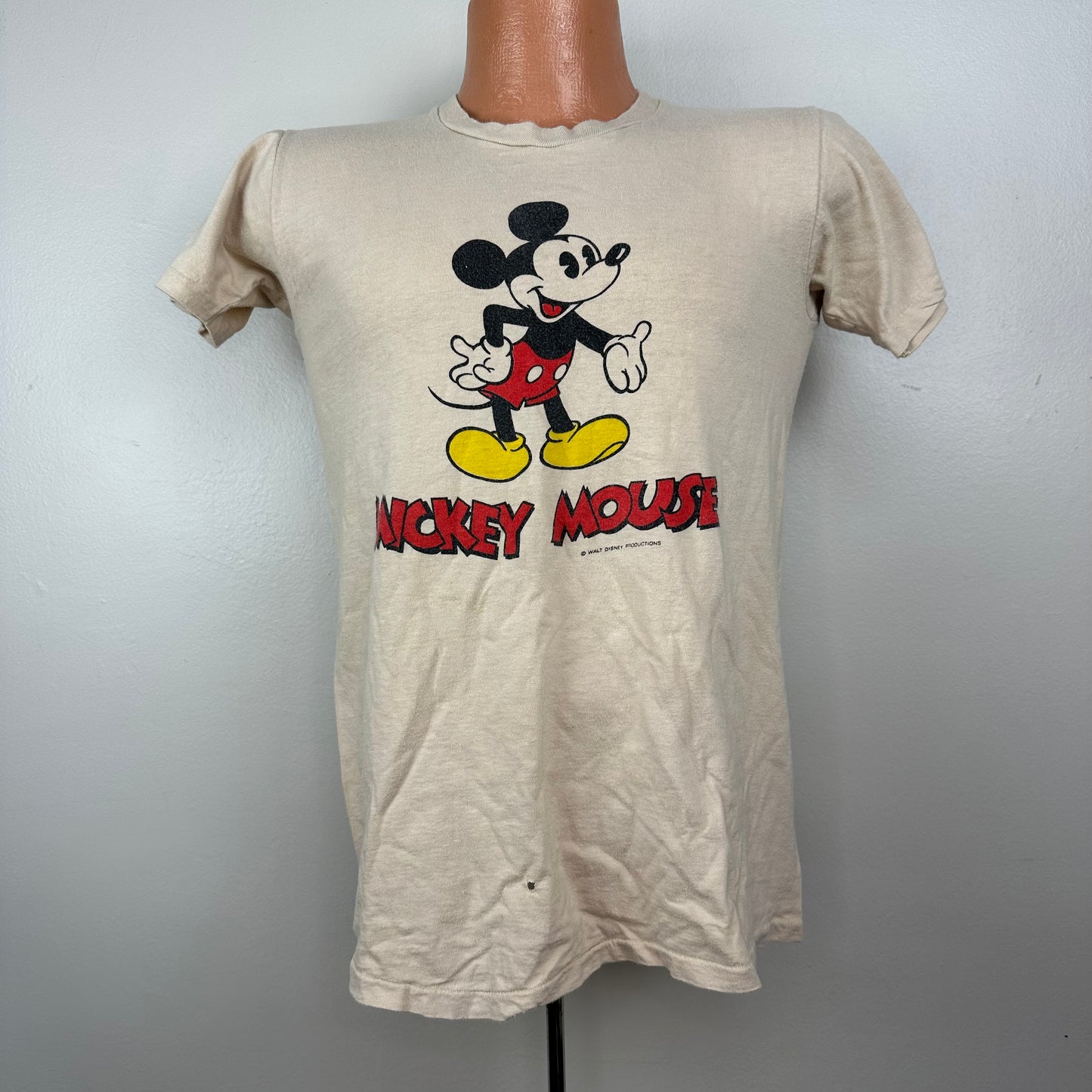 1970s Mickey Mouse T-Shirt, Size Small, Double Sided