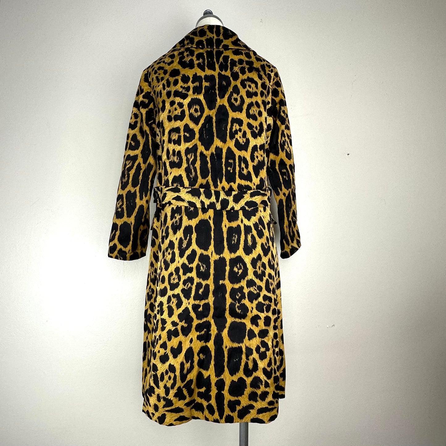 1960s Leopard Print Coat by Lawrence of London, Size Small, Neiman Marcus