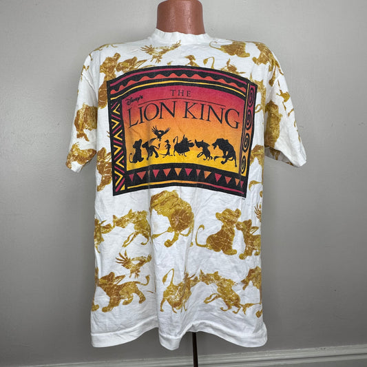 1990s The Lion King T-Shirt, All Over Print, Jerry Leigh Size XL