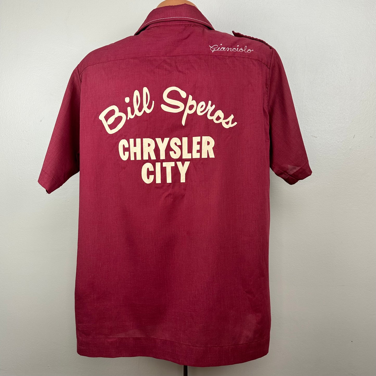 1970s Bowling Shirt, King Louie Size Large, Bill Speros Chrysler City Memphis