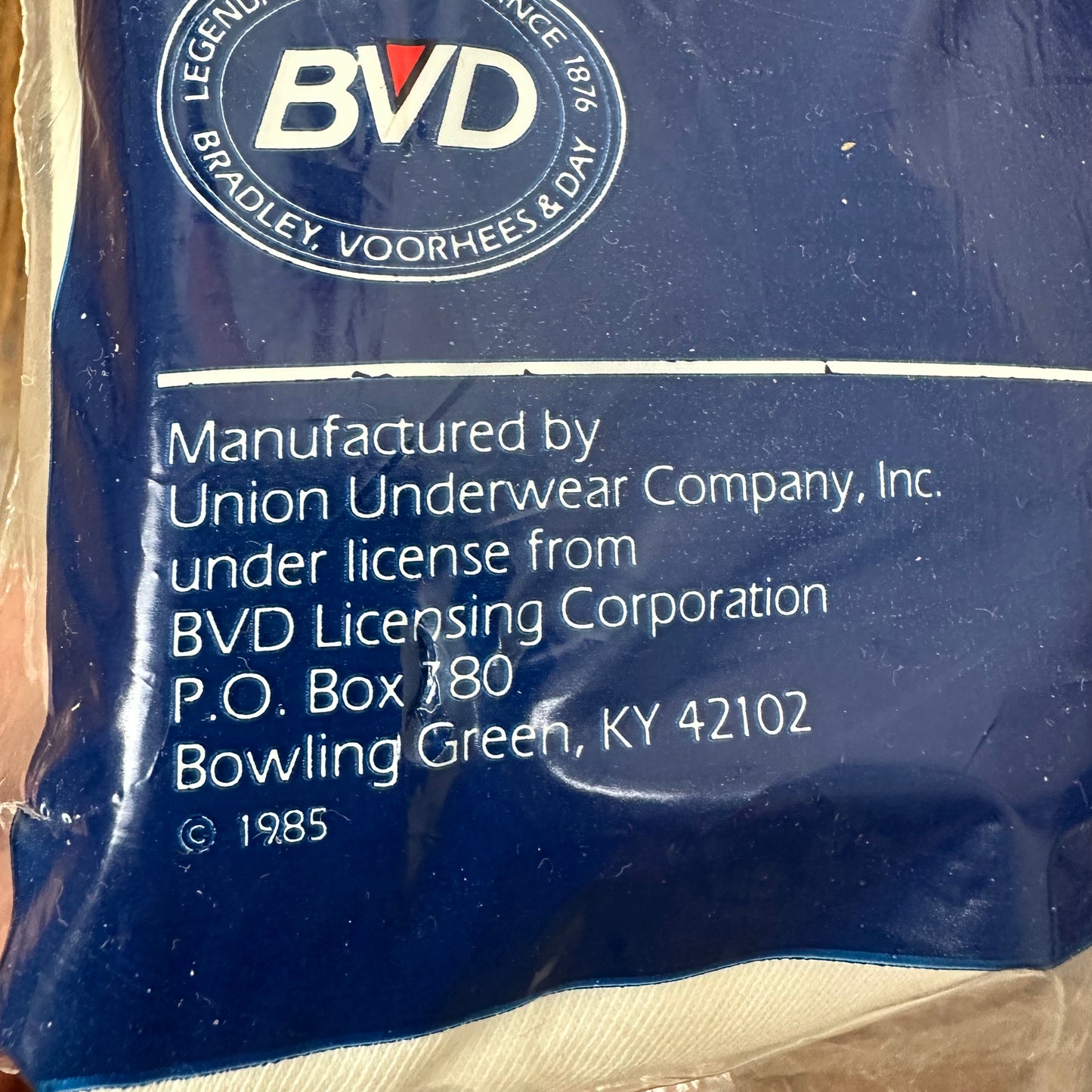 1980s BVD White Undershirts, Size Large, New Old Stock in Package, Crew Neck 3 Men's Tee Shirts