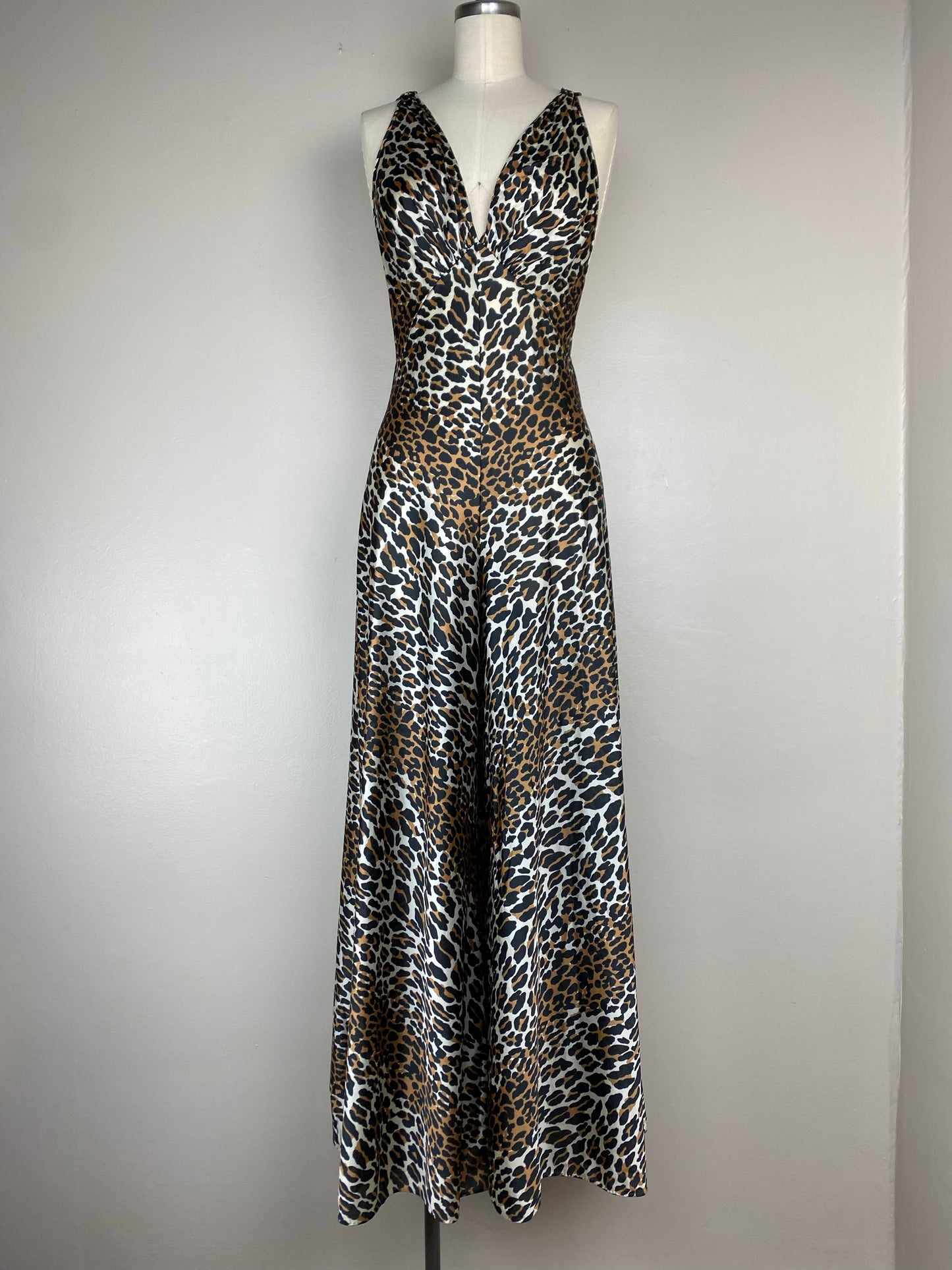 1970s Leopard Print Loungewear Jumpsuit, Vanity Fair Size XXS/XS