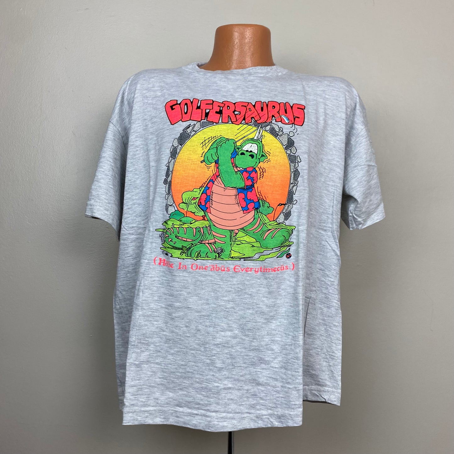 1990s Golfersaurus T-Shirt, Size XL, Golf Dinosaur