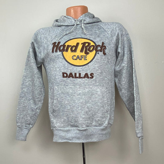 1980s Hard Rock Cafe Dallas Hooded Sweatshirt, Size XS