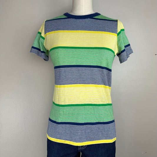 1970s Striped T-Shirt, Jugs Size Small