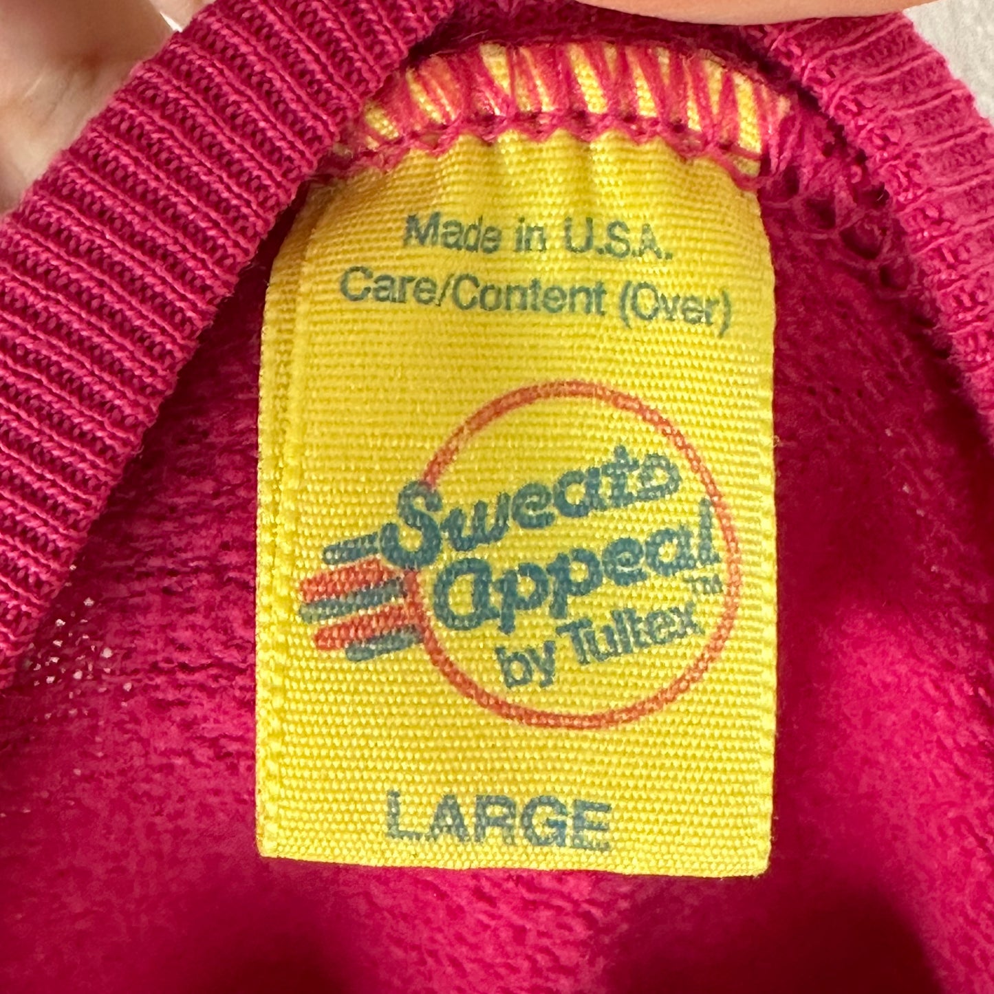 1980s Hot Pink Blank Sweatshirt, Tultex Size L/XL