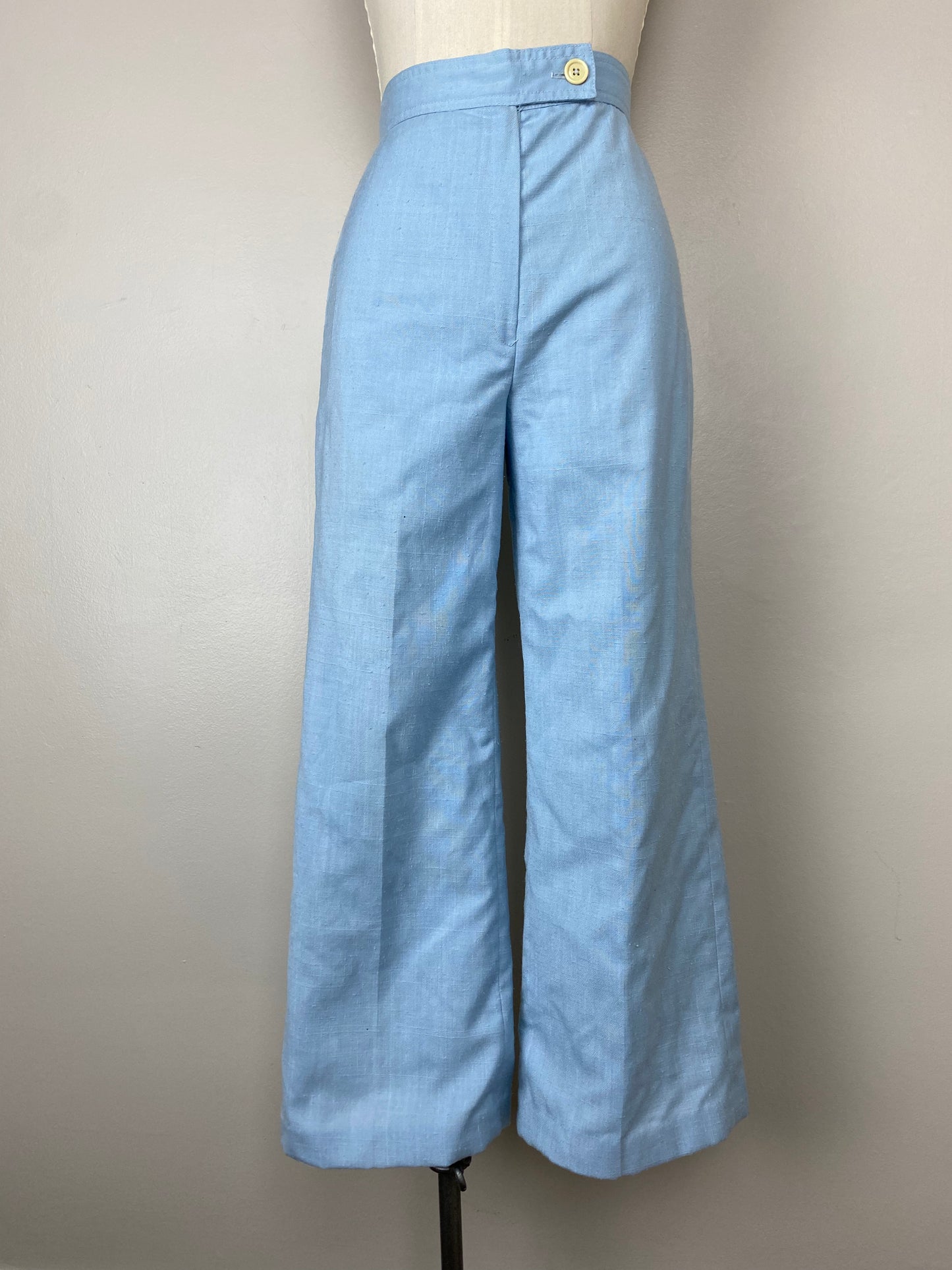 1970s JH Collectibles Shirt and Pants Set, Size XS, Pastel Blue, Nautical