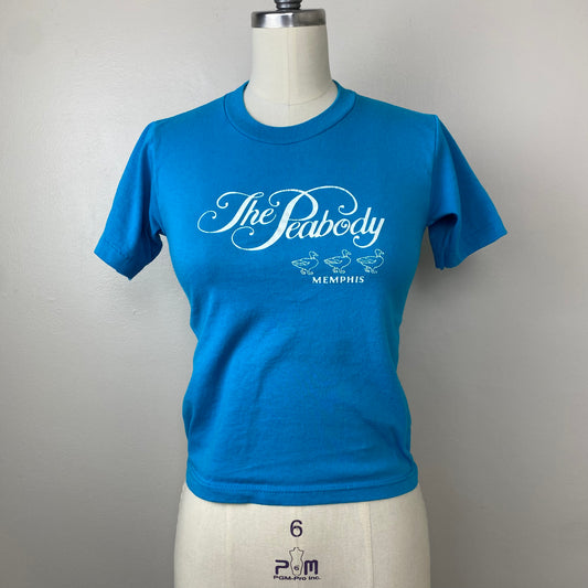 1980s The Peabody Memphis T-Shirt, Jerzees Size Youth Medium/Adult XS