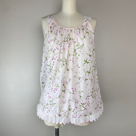 1950s/60s Babydoll Pajama Set, Lady Love Size Small, Sleeveless Top and Bloomers, Pastel Pink Floral