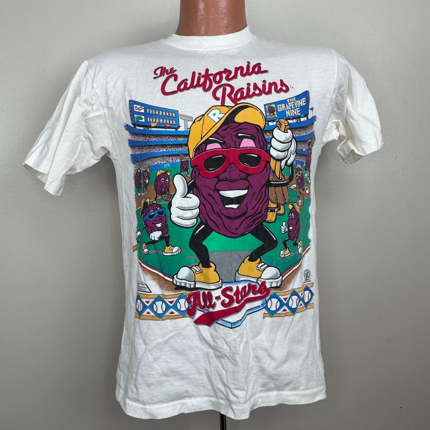 1980s The California Raisins All Stars T-Shirt, Size Small