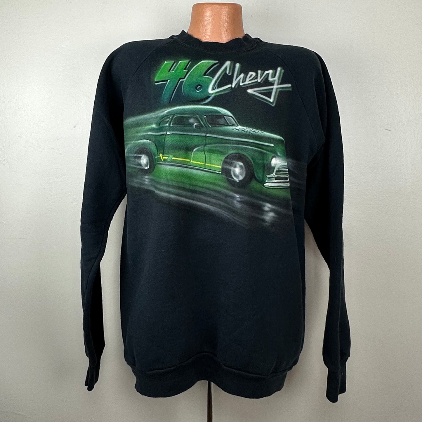 1990s Airbrush Sweatshirt, 46 Chevy, Size XL