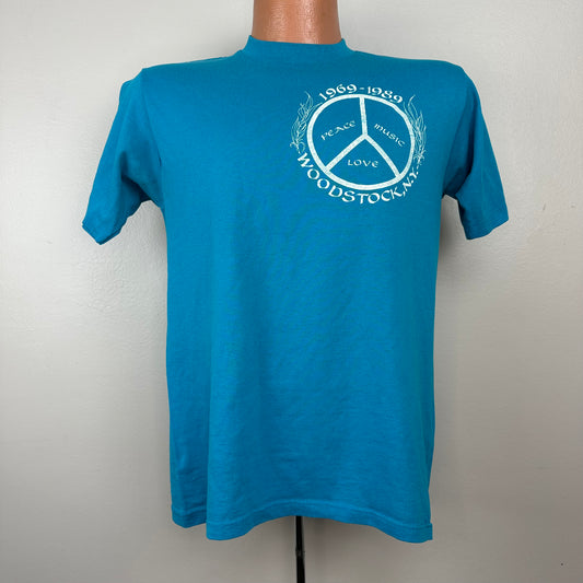 1989 Woodstock Music Festival T-Shirt, 20th Anniversary Concert 1969 Peace Love Music