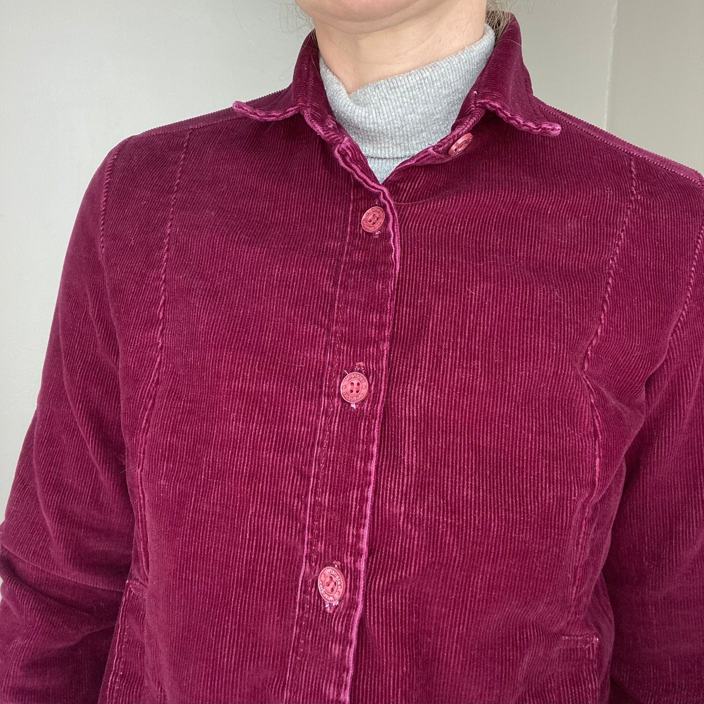 1970s Maroon Corduroy Jacket, Wrangler Misses Size Medium