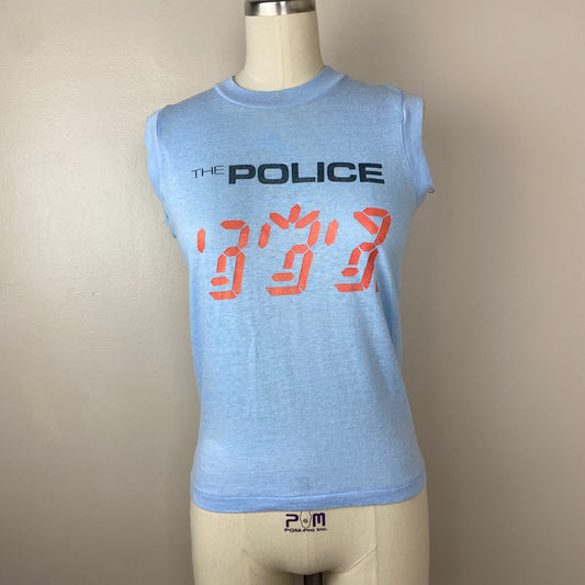 1980s The Police Ghost in the Machine T-Shirt, Sleeveless Muscle Tee, Size XS
