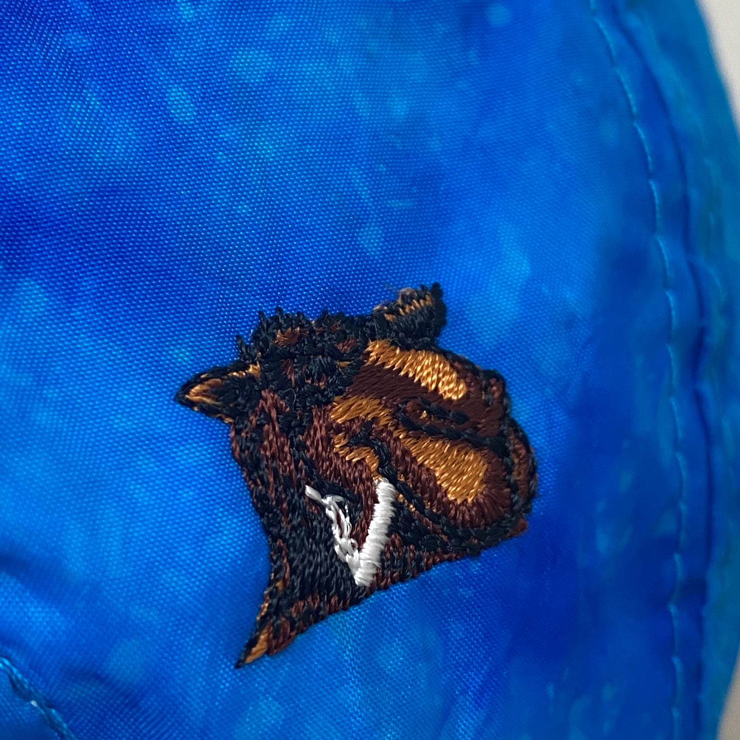 1990s Joe Camel Snapback Hat, Blue Tie Dye Nylon, One Size Fits Most