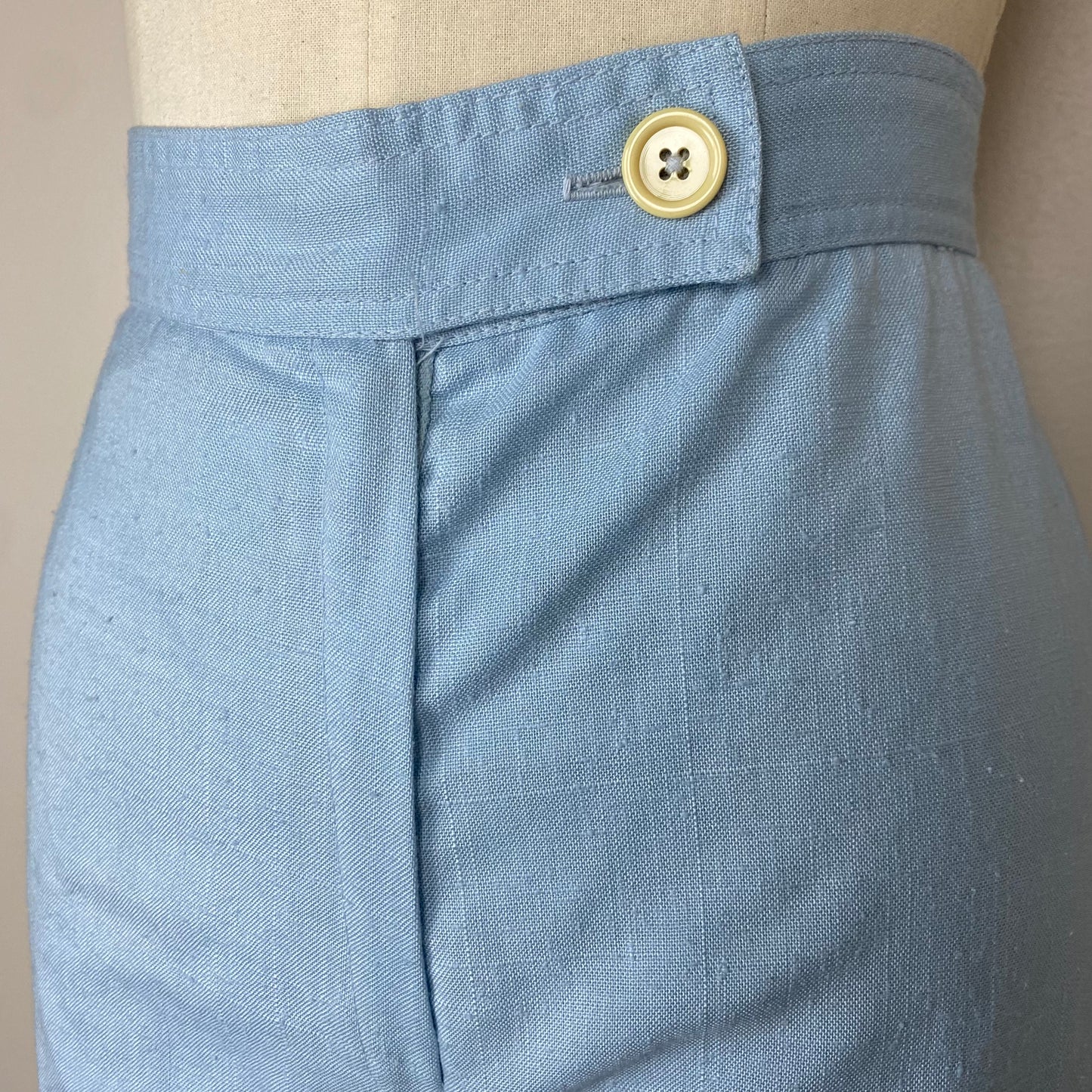 1970s JH Collectibles Shirt and Pants Set, Size XS, Pastel Blue, Nautical