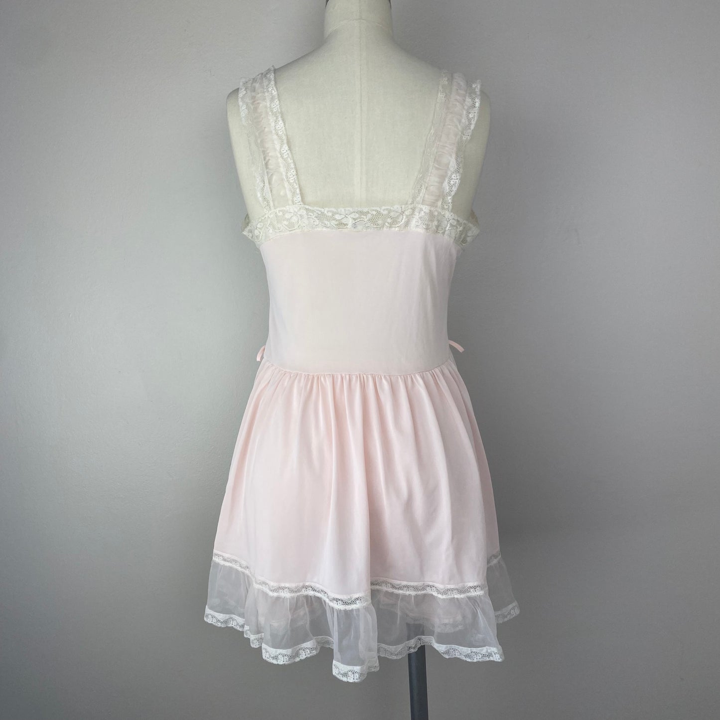 1950s Babydoll Pajama Set, Artemis Size Small, Sleeveless Top and Shorts, Pastel Pink