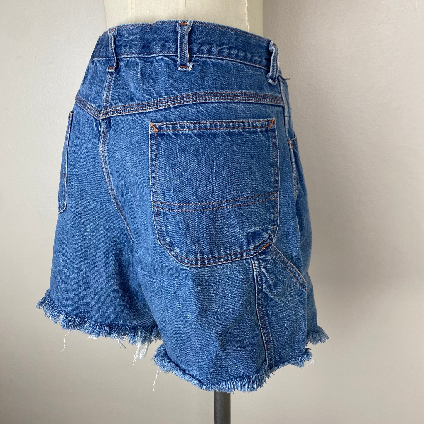 1970s Montgomery Ward Cutoff Jean Shorts, 32" waist