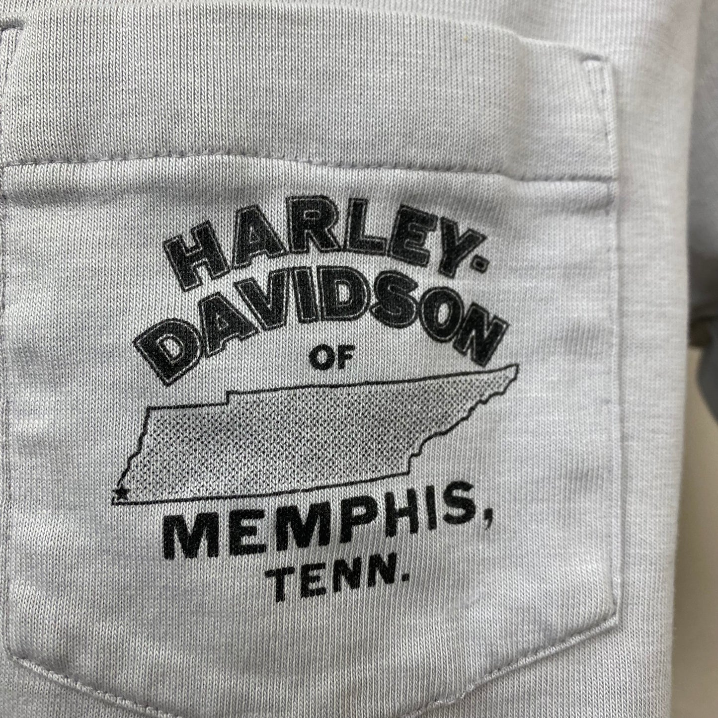 1980s Harley Davidson of Memphis Polo Shirt with Pocket, Size Large