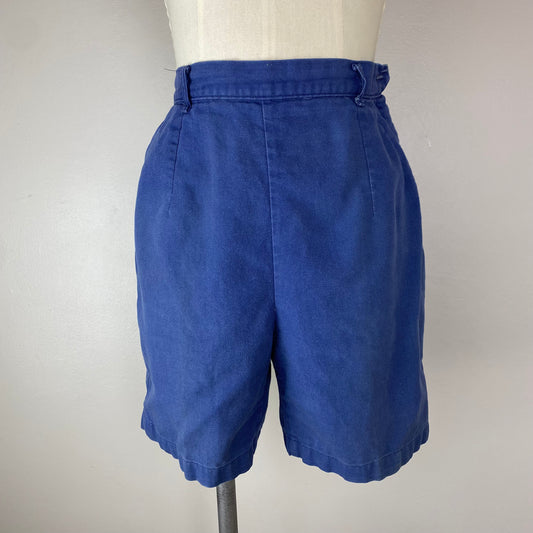 1950s Blue Bell High Waisted Side Zip Shorts, Size XS, 23" Waist