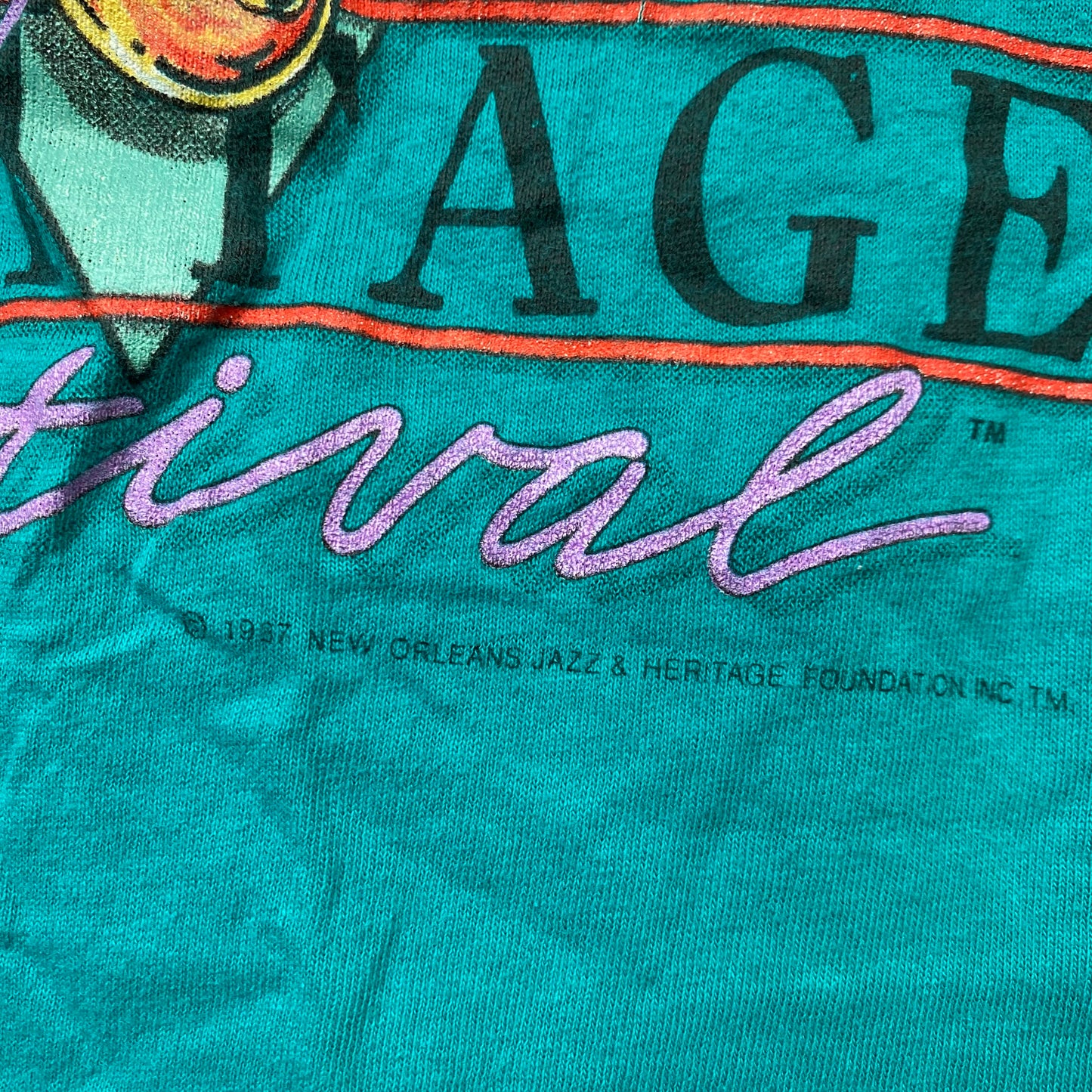 1987 New Orleans Jazz and Heritage Festival T-shirt, Hanes Size Medium