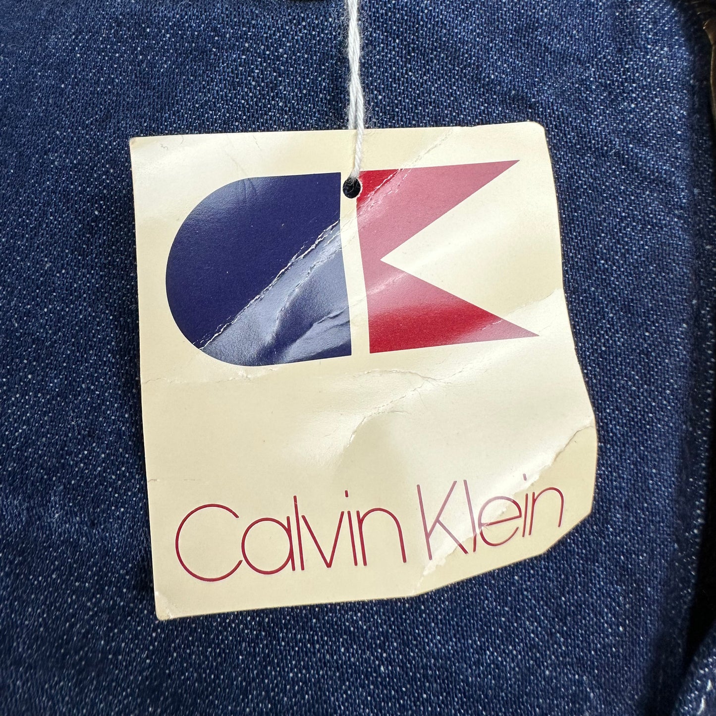 1970s Calvin Klein Blue Jeans, 25"x35", Deadstock with Tags