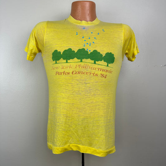 1984 New York Philharmonic Parks Concerts T-Shirt, XS, Priceless Music Absolutely Free