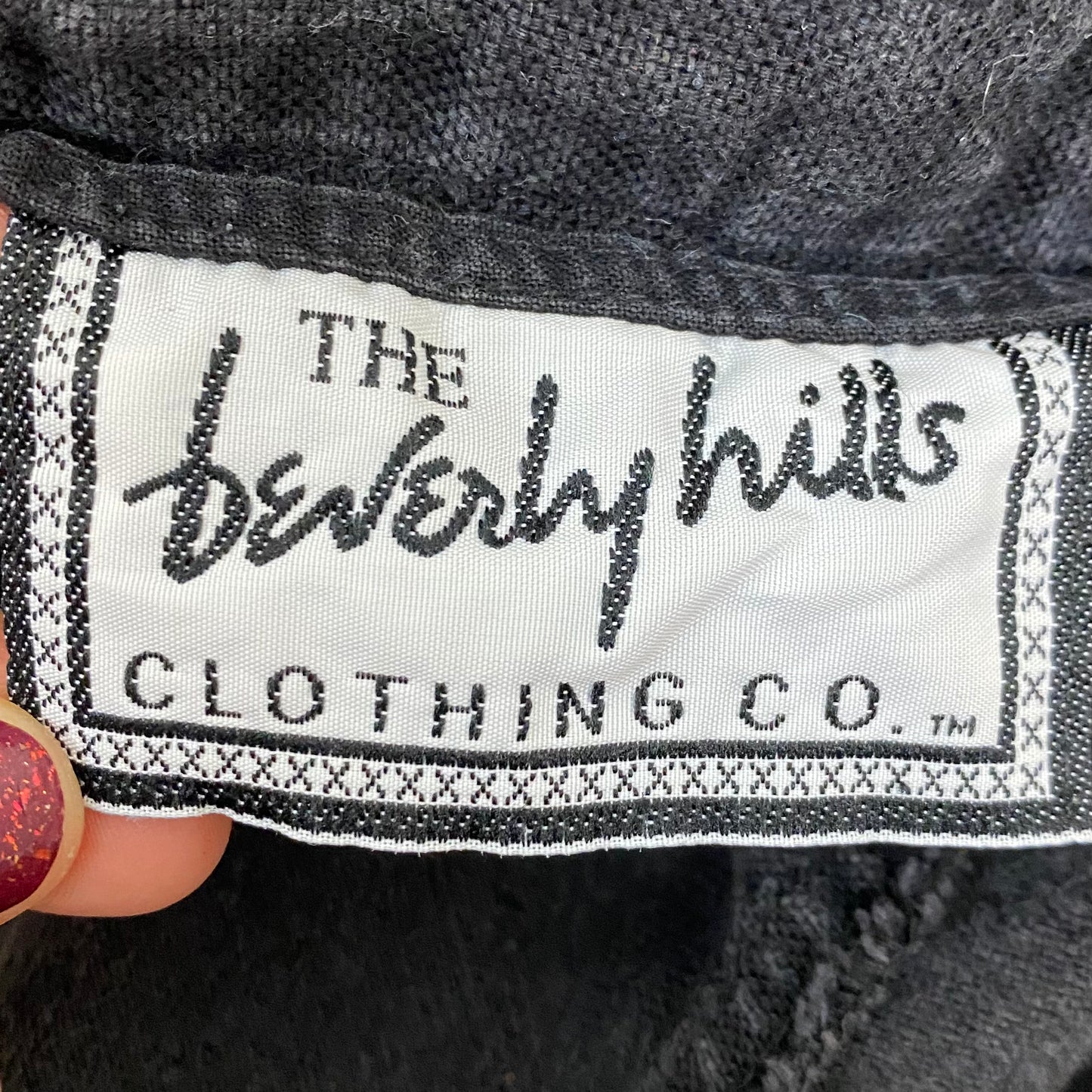 1990s Beverly Hills Clothing Co Black Shorts, Size S/M, 27" Waist, Linen Cotton Blend