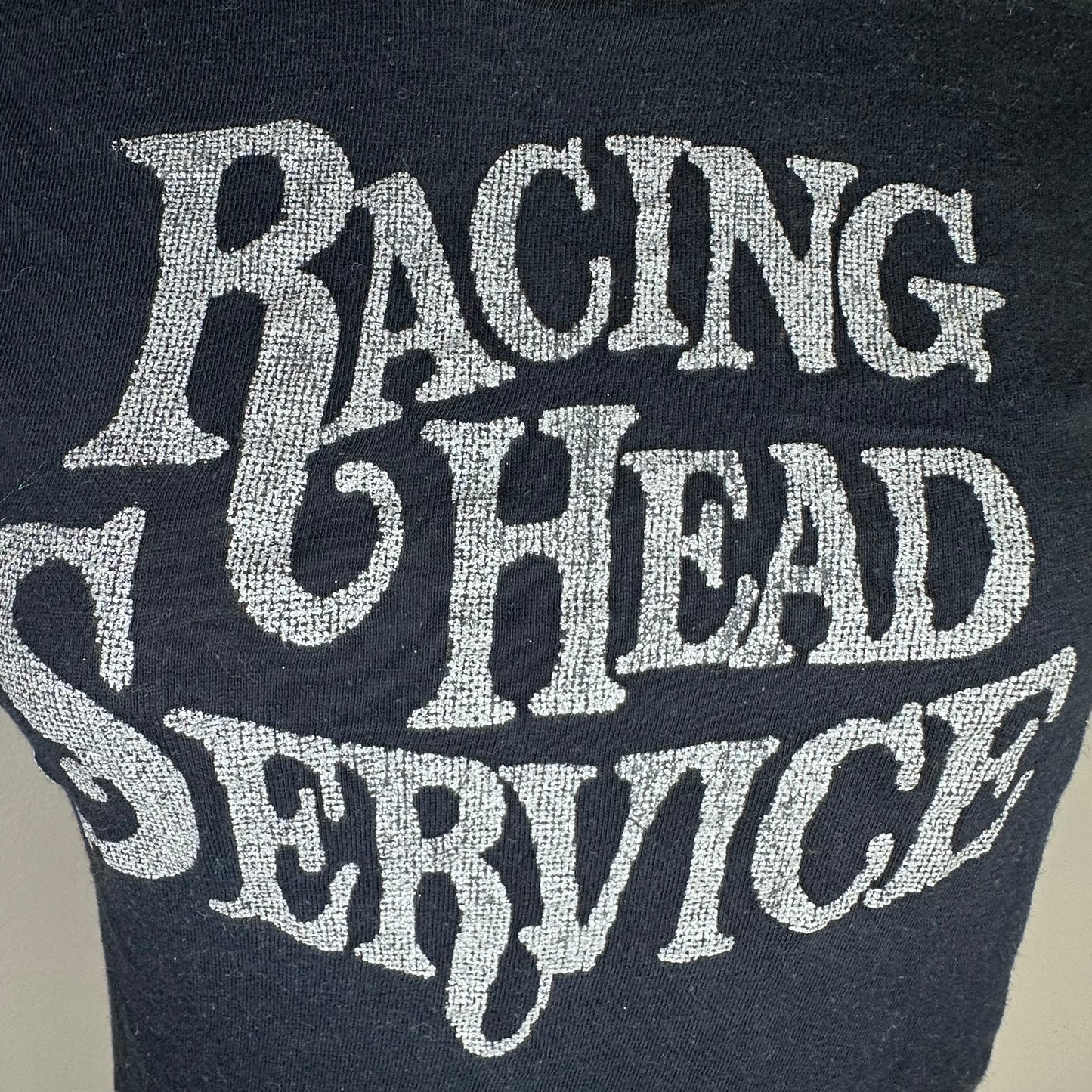 1970s Racing Head Service T-Shirt, Glitter Print